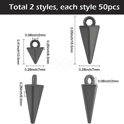 100Pcs 2 Styles Alloy Pendants FIND-SC0019-86B-1