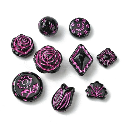 9 Style Opaque Acrylic Beads OACR-FS0001-51-1