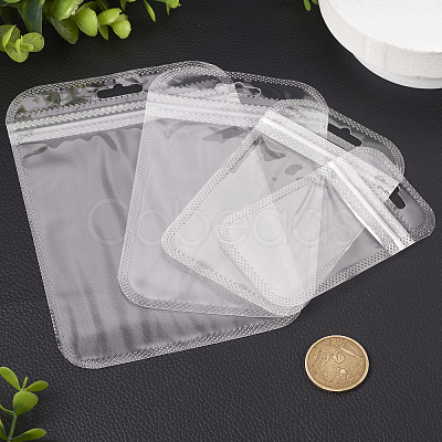 100Pcs 4 Styles Transparent Plastic Resealable Packaging Bags OPP-TA0001-03-1