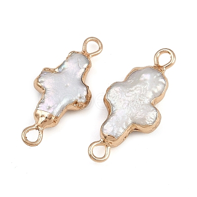Natural Keshi Pearl Cross Links KK-D423-05G-1