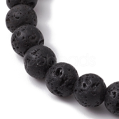 Natural Weathered Agate Stretch Bracelets BJEW-JB11101-1