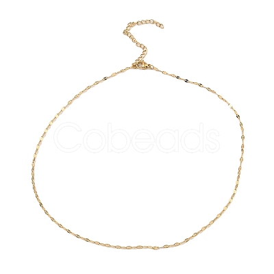 10Pcs PVD Vacuum Plating 304 Stainless Steel Dapped Chain Necklaces Set NJEW-K254-02G-1