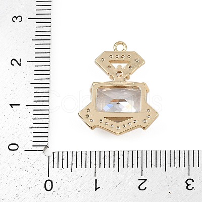 Brass Micro Pave Cubic Zirconia Pendants KK-S339-05G-1