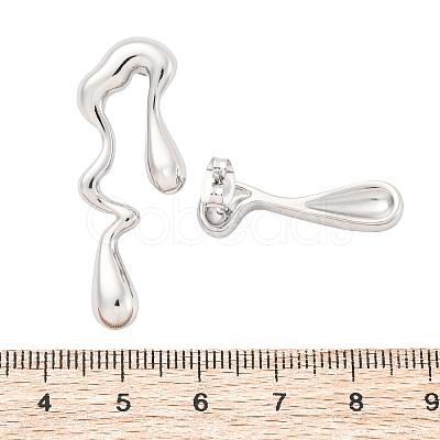 Non-Tarnish 304 Stainless Steel Stud Earrings for Women EJEW-S227-37P-1