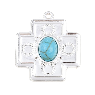 Synthetic Turquoise Pendants LS-STAS-H253-01C-S-1