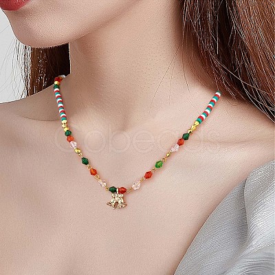 100Pcs Christmas Alloy Enamel Charms JX156A-1