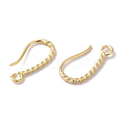 Long-Lasting Plated Brass Ear Wire KK-K381-07G-02-1