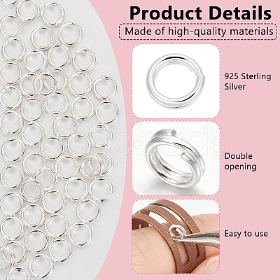 925 Sterling Silver Split Jump Rings FIND-BC0005-42A-1
