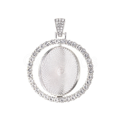 Alloy Pendant Cabochon Settings Y-PALLOY-S107-005P-RS-1