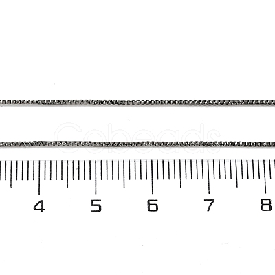 Brass Box Chain Necklaces for Women NJEW-D302-41B-1