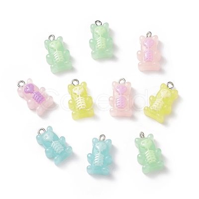 Opaque Resin Pendants RESI-E011-01P-1