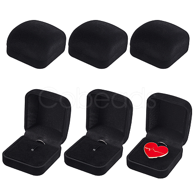 Plastic Cover with Velvet Brooch Packing Boxes VBOX-WH0012-06B-1