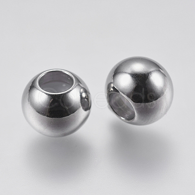304 Stainless Steel Beads X-STAS-F139-062P-8mm-1