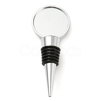Alloy Wine Bottle Stopper Cabochon Settings LS-AJEW-Z016-02B-P-1
