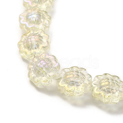 Transparent Electroplate Glass Beads Strands GLAA-G098-04L-1