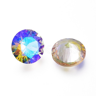 Cubic Zirconia Pointed Back Cabochons ZIRC-H108-11B-001PS-1
