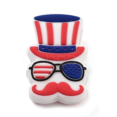 Independence Day Theme Silicone Beads SIL-M005-01C-1