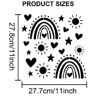 1Pc PET Hollow Out Drawing Painting Stencils DIY-MA0001-33D-1