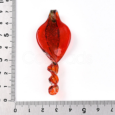 Handmade Gold Sand Lampwork Big Pendants LAMP-T023-09-1