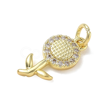 Brass with Rhinestone Pendants KK-CBAD872-01G-05-1