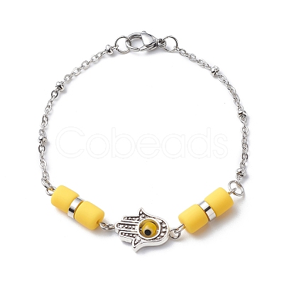 Evil Eye Handmade Lampwork Earring & Bracelet Sets SJEW-JS01250-1