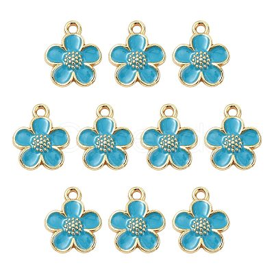 10Pcs Alloy Enamel Pendants FIND-FS0005-32B-1