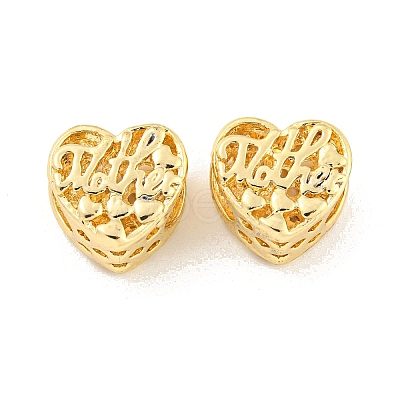 Mother's Day Rack Plating Alloy European Beads FIND-B034-31G-1