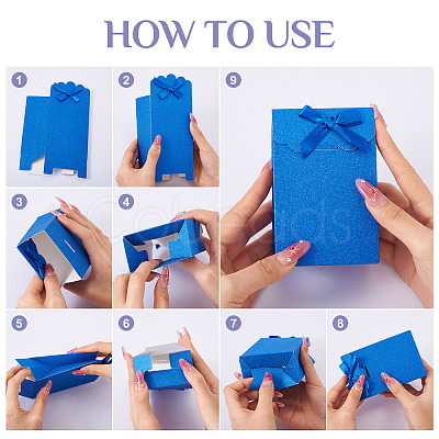 Rectangle Glitter Paper Gift Bags CARB-TAC0002-05A-1