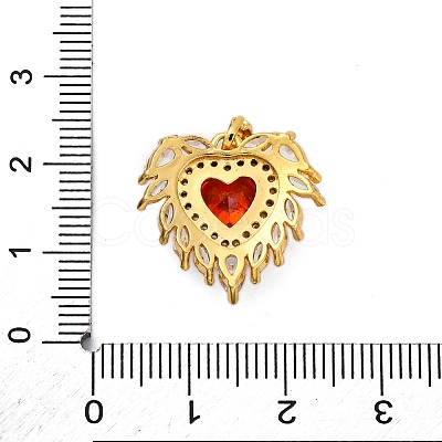 Brass Micro Pave Cubic Zirconia Pendants KK-V009-26G-02-1