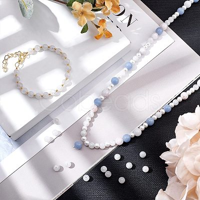 Natural Rainbow Moonstone Beads Strands G-AR0001-75-1