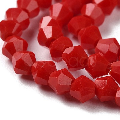 Opaque Solid Color Imitation Jade Glass Beads Strands GLAA-F029-P4mm-02-1