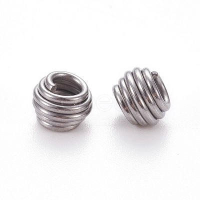 Tarnish Resistant 304 Stainless Steel Spring Beads LS-STAS-L224-006P-1