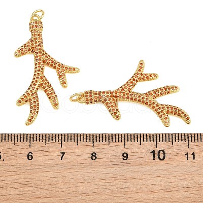 Brass Micro Pave Cubic Zirconia Pendants CU-CBAB3AD-01G-02-1