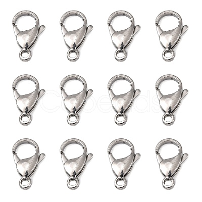 Tarnish Resistant Polished 316 Surgical Stainless Steel Lobster Claw Clasps LS-STAS-R072-18A-1