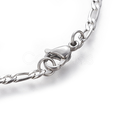 Tarnish Resistant 304 Stainless Steel Figaro Chain Bracelets BJEW-E369-05P-1