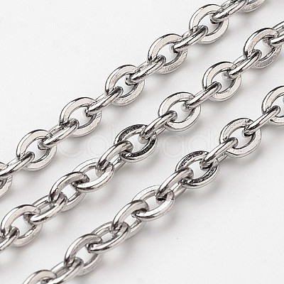 Tarnish Resistant 304 Stainless Steel Cable Chains CHS-L015-36-1
