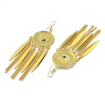 Golden Alloy Chandelier Earrings EJEW-D092-03D-G-1