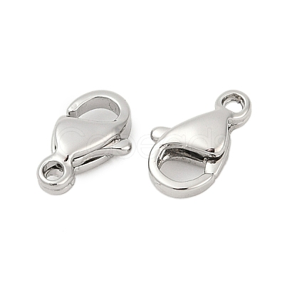 Brass Lobster Claw Clasps KK-P302-17P-1