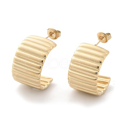 304 Stainless Steel Stud Earrings EJEW-H115-22G-1