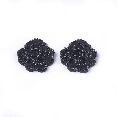 Resin Rhinestone Cabochons CRES-T012-02J-1