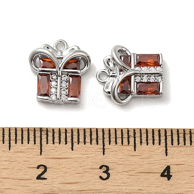 Brass with Glass Rhinestone Charms KK-H455-36P-1