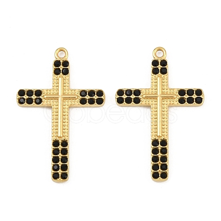 304 Stainless Steel Rhinestone Pendants STAS-P419-11G-01-1
