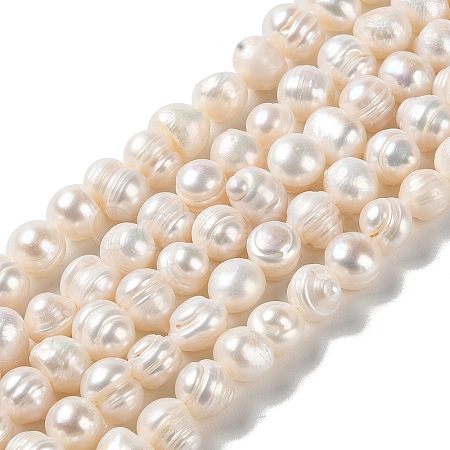 Natural Cultured Freshwater Pearl Beads Strands PEAR-E018-08-1