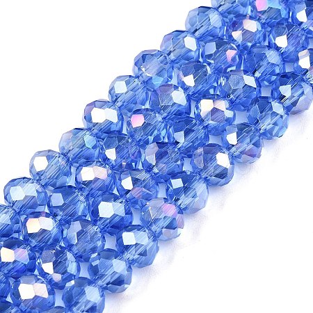Electroplate Glass Beads Strands LS-EGLA-A044-T6mm-B14-1