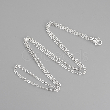 Brass Cable Chains Necklaces X-MAK-R019-S-1