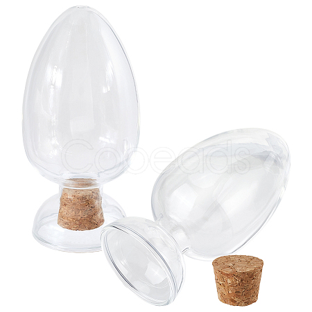 Glass Bell Jars with Cork AJEW-WH0609-726-1