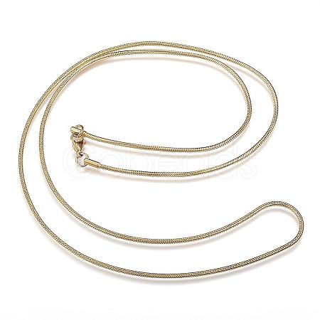 304 Stainless Steel Snake Chain Necklaces NJEW-D285-03G-1