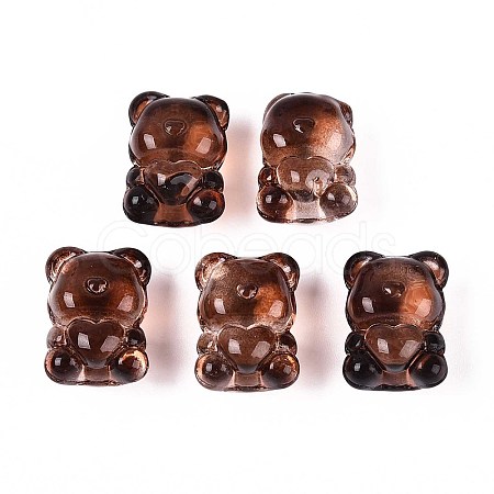 Baking Paint Transparent Glass Beads DGLA-N018-02E-1