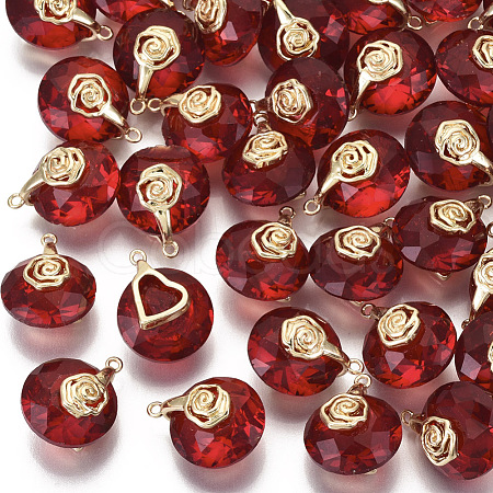Valentine's Day Glass Pendants X-GLAA-N038-003G-1
