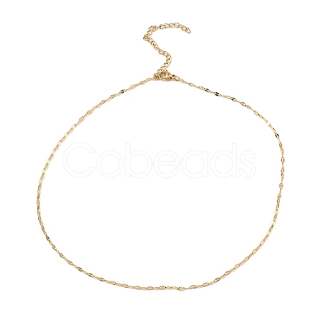 10Pcs PVD Vacuum Plating  304 Stainless Steel Dapped Chain Necklaces Set NJEW-K254-02G-1